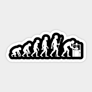 3D Printing Human Evolution Silhouette Funny 3D Printer Lovers Sticker